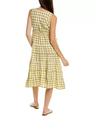 V-Neck Tiered Midi Dress Women 2 V-Neck Tiered Midi Dress Women - Image 2