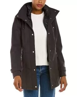 Nautica Softshell Bib Insert Medium Trench Coat Women