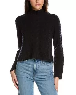 Ella Crop Cable Wool & Cashmere-Blend Sweater Women