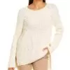Linen-Blend Bateau Neck Sweater Women