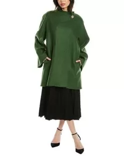 Carolina Herrera Wool-Blend Wide Sleeve Oversize Coat Women -Fashion Clothing Store 1411328950 RLLD 3