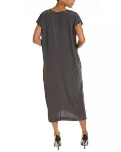 EILEEN FISHER V-Neck Maxi Dress Women 4 EILEEN FISHER V-Neck Maxi Dress Women -Fashion Clothing Store 1411349041 RLLD 2