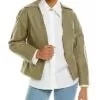 Vince Leather Cinched Shirt Jacket Women