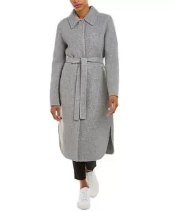 THEORY Long Wool & Cashmere-Blend Coat Women -Fashion Clothing Store 1411380120 RLLD 3