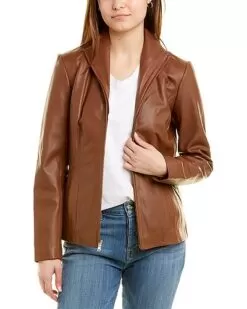 Cole Haan Leather Jacket Women