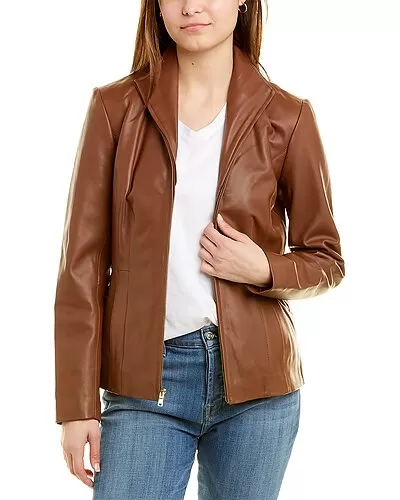 Cole Haan Leather Jacket Women 1 Cole Haan Leather Jacket Women