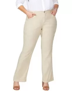 NYDJ Plus The Linen-Blend Trouser Women