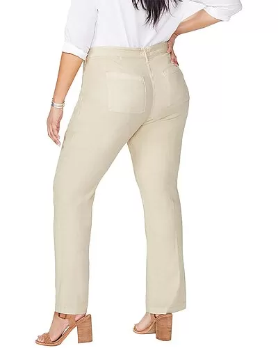 NYDJ Plus The Linen-Blend Trouser Women 2 NYDJ Plus The Linen-Blend Trouser Women - Image 2