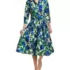 Samantha Sung Audrey 2 3/4-Sleeve Shirtdress Women