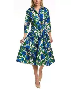 Samantha Sung Audrey 2 3/4-Sleeve Shirtdress Women