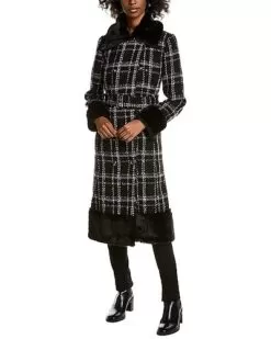 Badgley Mischka Robyn Wool-Blend Coat Women -Fashion Clothing Store 1411391029 RLLD 3