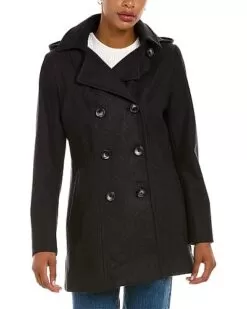 Nautica Double-Breasted Wool-Blend Peacoat Women -Fashion Clothing Store 1411435617 RLLD 3