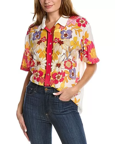 Johnny Was Penny Silk Shirt Women 1 Johnny Was Penny Silk Shirt Women