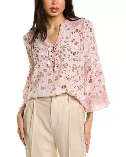 Silk 3/4 Sleeve Top Women