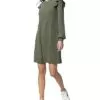 Ruffle Cap Long Sleeve Dress Women