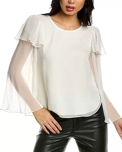 Uffle Silk Blouse Women 1 Uffle Silk Blouse Women