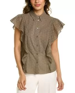 THEORY Ruffle Top Women
