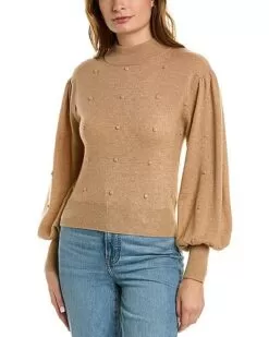 Bobble Wool & Cashmere-Blend Sweater Women