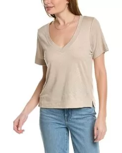 Splendid Angelina Linen-Blend T-Shirt Women