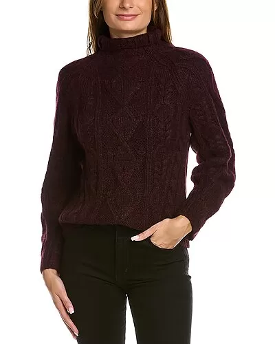 Vince Aran Raglan Mock Neck Alpaca & Wool-Blend Sweater Women 1 Vince Aran Raglan Mock Neck Alpaca & Wool-Blend Sweater Women