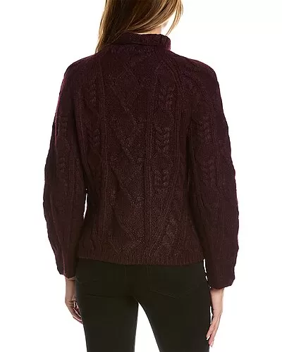 Vince Aran Raglan Mock Neck Alpaca & Wool-Blend Sweater Women 2 Vince Aran Raglan Mock Neck Alpaca & Wool-Blend Sweater Women - Image 2