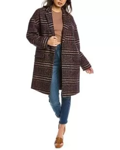 Rag & Bone Estelle Cocoon Plaid Wool-Blend Coat Women