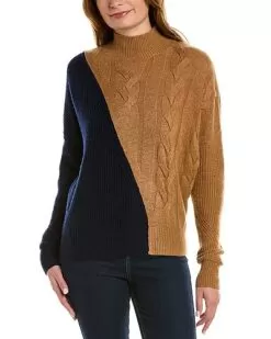 Colorblock Wool & Cashmere-Blend Sweater Women