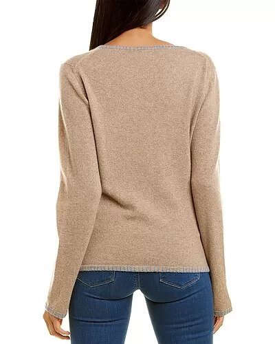 V-Neck Wool & Cashmere-Blend Sweater Women 2 V-Neck Wool & Cashmere-Blend Sweater Women - Image 2