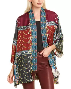 Johnny Was Paisley Silk Kimono Women