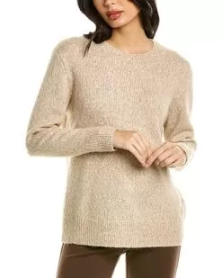 Vince Textured Wool, Alpaca, & Silk-Blend Tunic Sweater Women