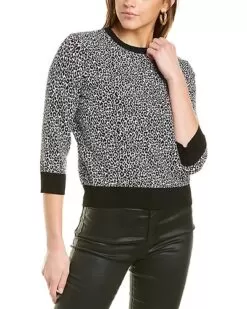 Michael Kors Collection Leopard Jacquard Starlet Top Women