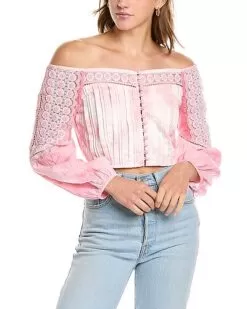 LoveShackFancy Perris Crop Top Women