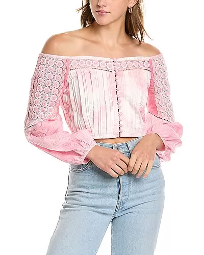 LoveShackFancy Perris Crop Top Women 1 LoveShackFancy Perris Crop Top Women