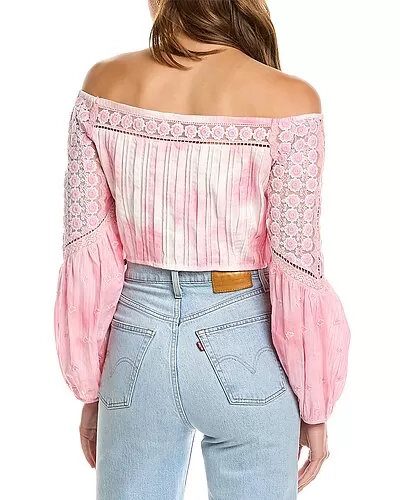 LoveShackFancy Perris Crop Top Women 2 LoveShackFancy Perris Crop Top Women - Image 2