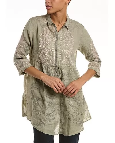 Johnny Was Aubree Linen Tunic Women 1 Johnny Was Aubree Linen Tunic Women