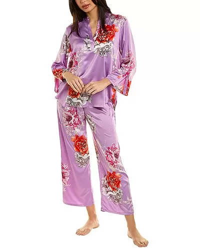 2pc Peony Blossom Pajama Set Women 1 2pc Peony Blossom Pajama Set Women