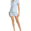 Hathi Gingham Polo Pajama Set Women